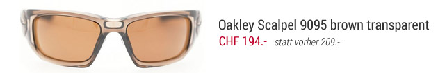 Oakley Scalpel in brown transparent jetzt 15 CHF günstiger