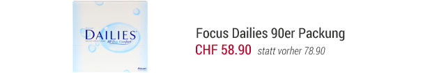 Auf Tageslinsen Focus Dailies exklusiv reduzierter Preis