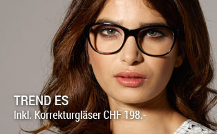 Die Kunststoffbrille Trend ES in der Farbe schwarz und ausgewogener Form passt perfekt zum weiblichen Gesicht