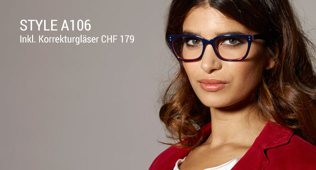 Farbige und trendige Damenbrille inkl. Korrekturgläser CHF 179
