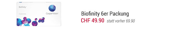 Monatslinsen von Biofinity 6er Packung für nur 49.90