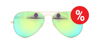 Ray Ban Aviator in gold und grün verspiegelten Brillengläser ein Highlight unter den Ray Ban Brillen