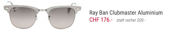 Ray Ban Clubmaster aus ultraleichtem Aluminium jetzt nur CHF 176